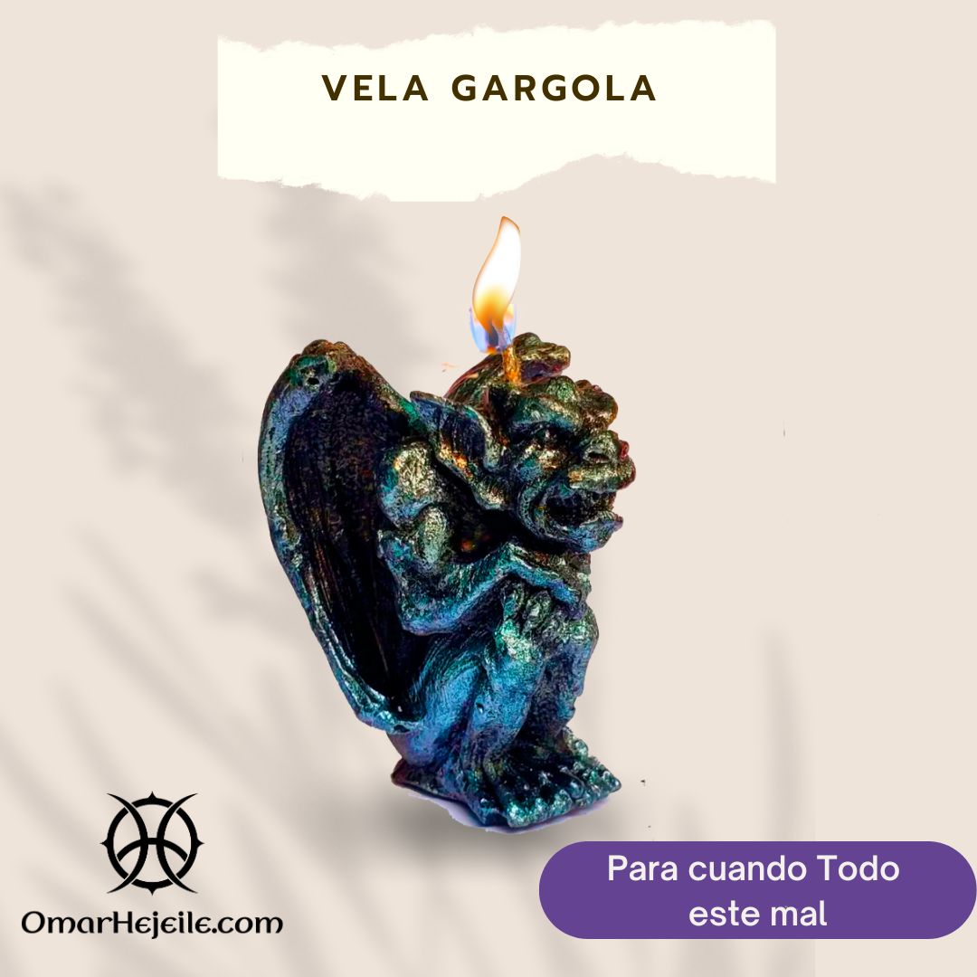 Vela de Gárgola: Protección Mágica contra Energías Destructivas