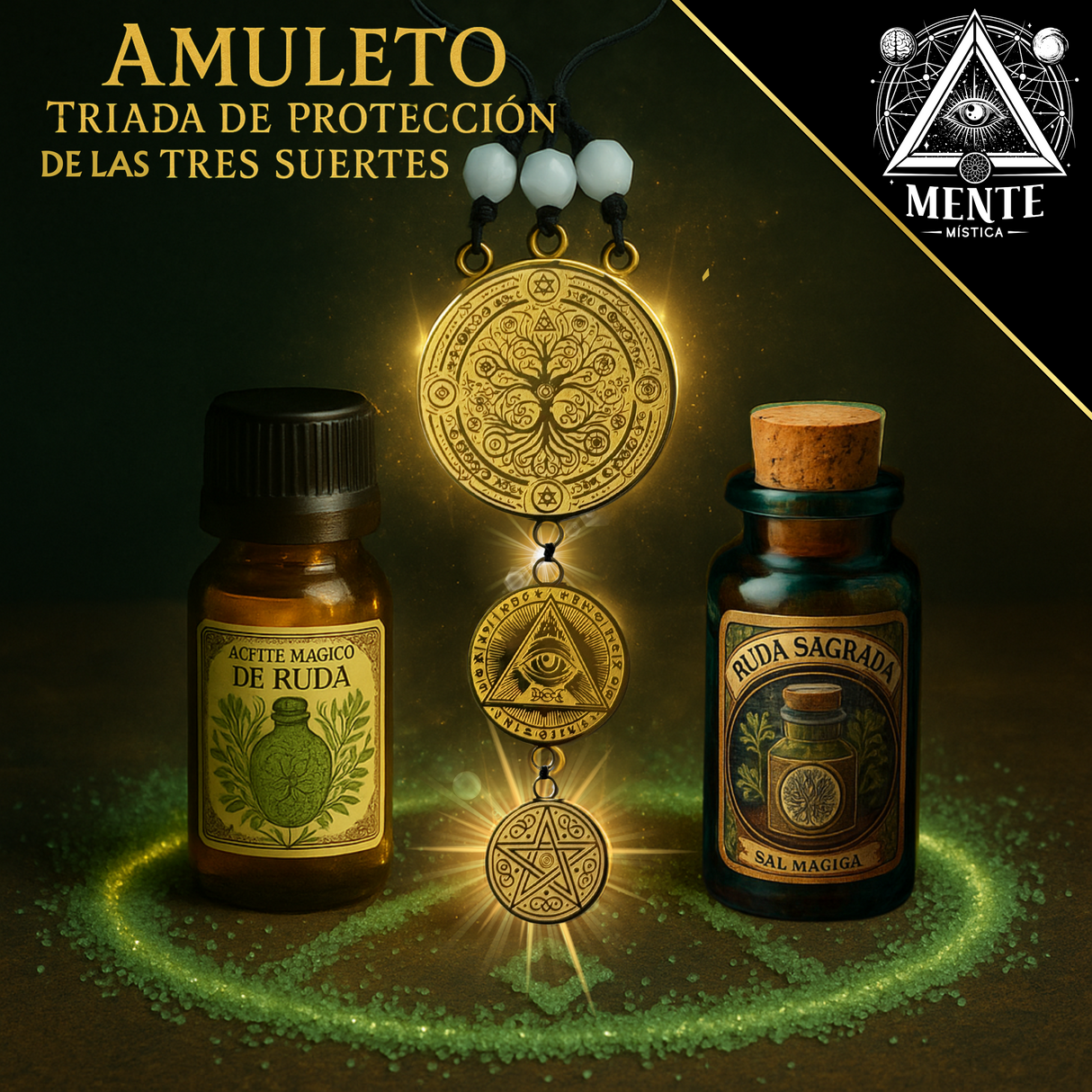 Amuleto Triada de Protección de las Tres Suertes